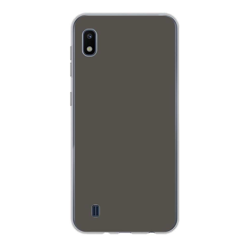 MuchoWow Handyhülle Schutzhülle Hülle für Samsung Galaxy A10 Grau - Farben - Einfarbig Silikon Softcase Handy Hülle - Schutzhülle