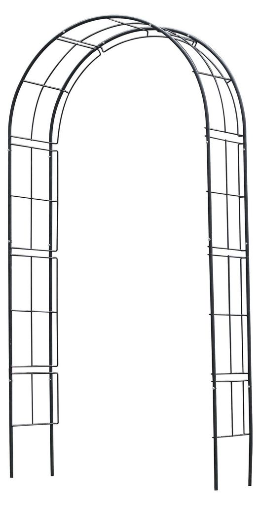 Přírodní zahradní oblouk kovový 229x38x113 cm černý Obrázek produktu 