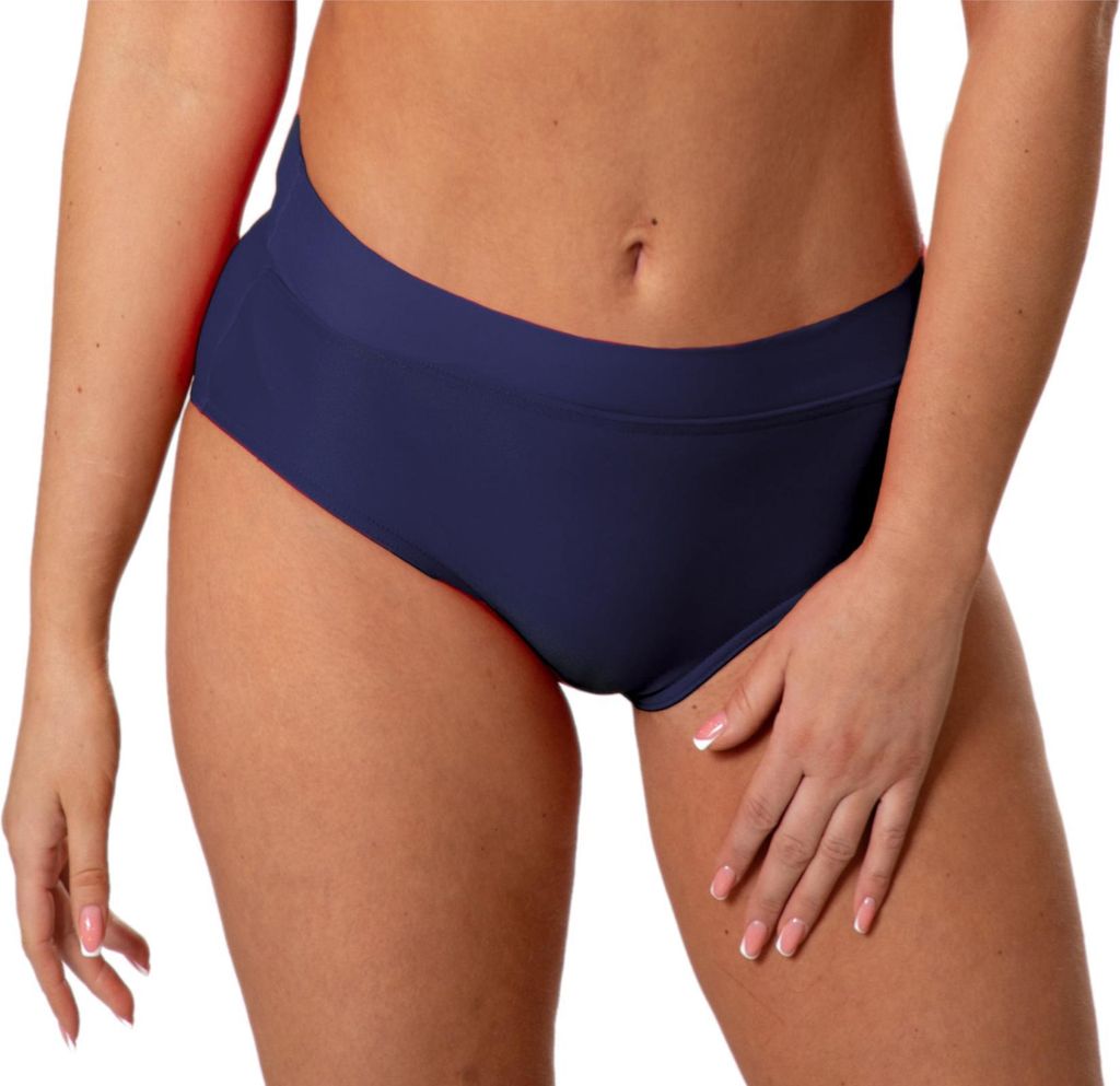 Aquarti Bikinihose Damen mit Hohem Bund, Farbe: Dunkelblau, Größe: 46