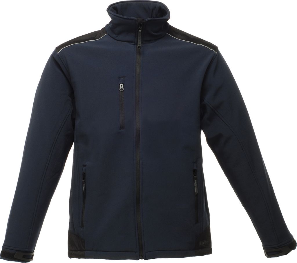 Regatta Herren Sandstorm Softshell-Jacke, wasserabweisend RW1216 (2XL) (Marineblau/Schwarz)