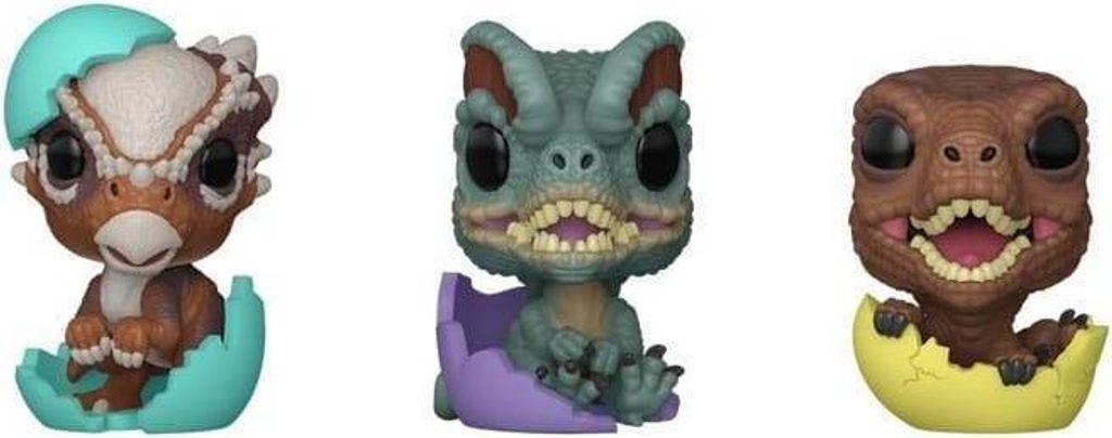 Jurassic Park Pocket POP! Vinyl Figuren Easter Egg 3-Pack Dinos 4 cm