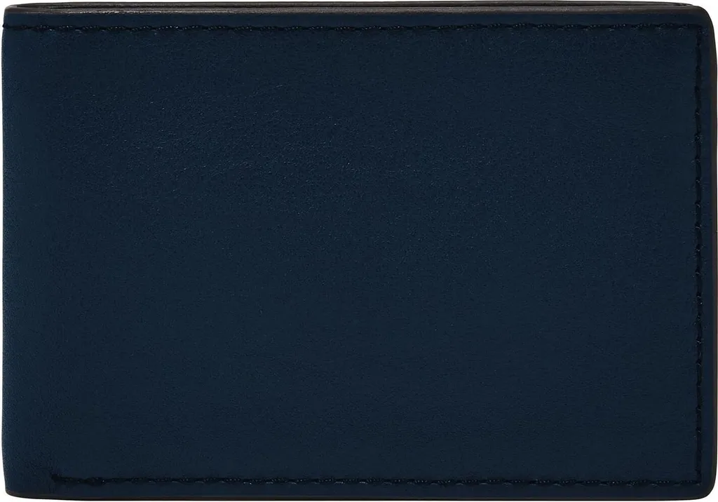 FOSSIL Steven FPW Bifold Wallet Porte-monnaie en Cuir Insignia Blue