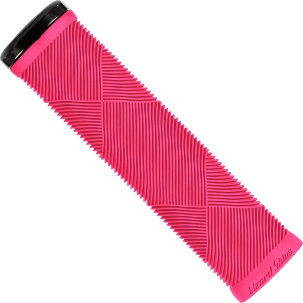 Poignées de Vélo Lock-On Strata Lizard Skins Rose Fluo pour Guidon