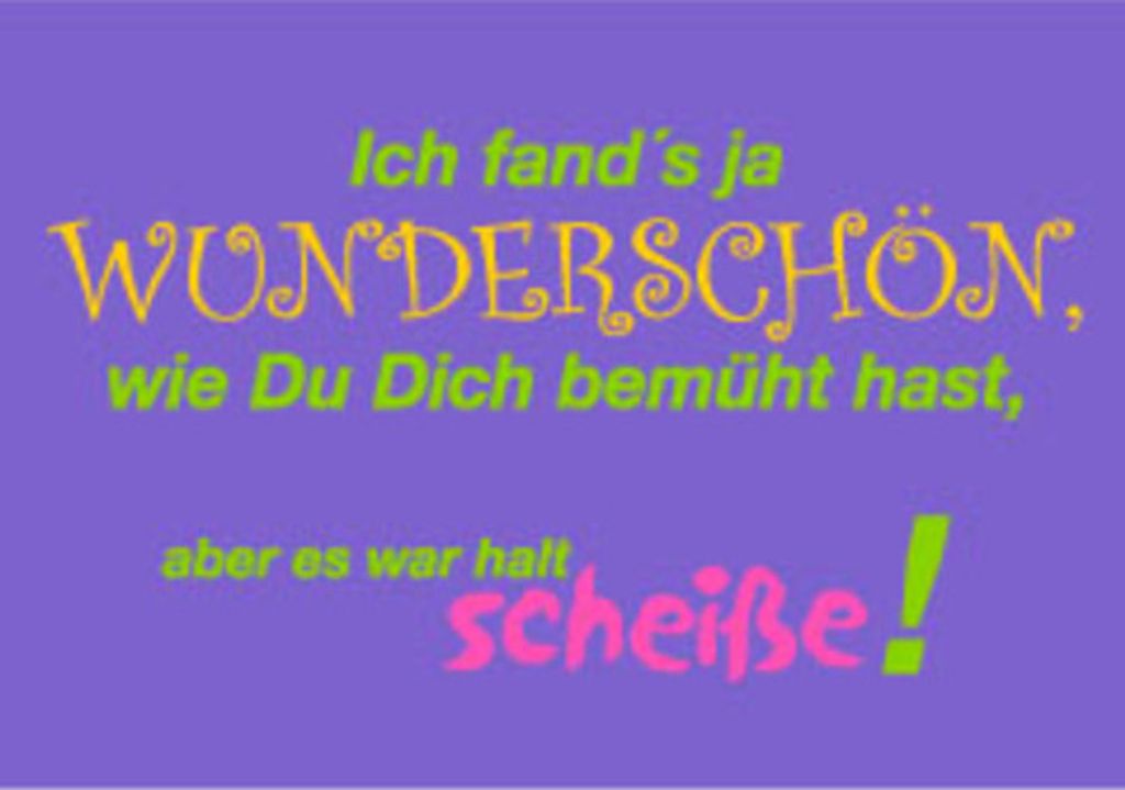 Allgemeine WÃ1/4nsche - SprÃ1/4che - unARTig - Postkarte im Format 15 x