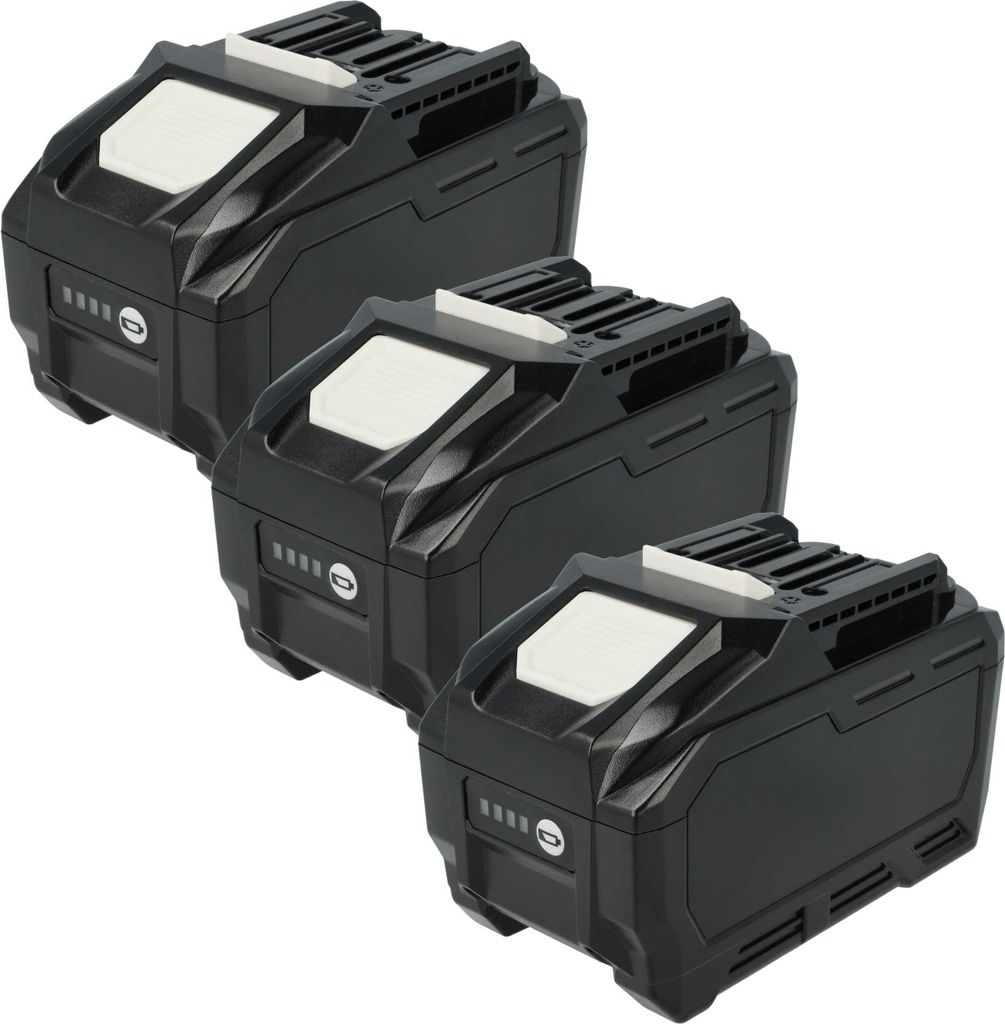 vhbw 3x Akku Ersatz für Makita BL4080F, 191L29-0, BL4020, BL4025, BL4040, BL4050F für Werkzeug (5000 mAh, Li-Ion, 40 V)