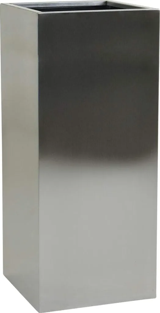 VIVANNO BLOCK Colonne - Bac à plantes en acier inoxydable brossé 40x100 cm