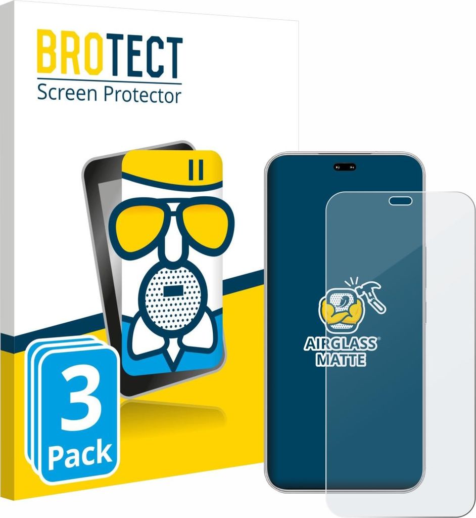 3x BROTECT Entspiegelungs Schutzglas für Honor 400 Pro Schutzfolie Panzer Folie Glas Display Schutz matt