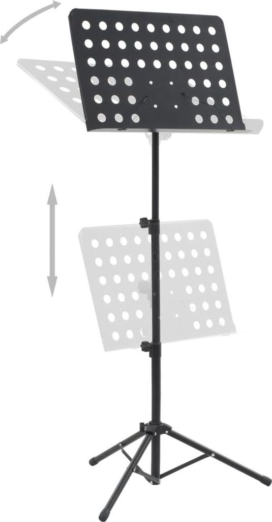 vidaXL Notenständer Schwarz Stahl Produktbild 