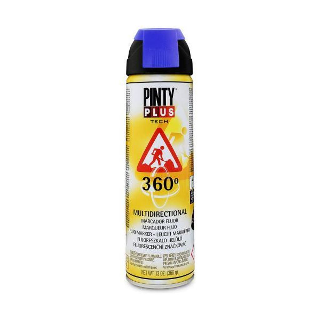 Pintyplus Tech 650cc Aerosolfarbe Marker Leuchtfarbe 360° Blau T118