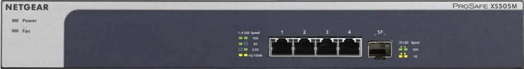 Switch Multi-Gigabit NETGEAR XS505M Commutateur 5 Ports 10 Gbits SFP+