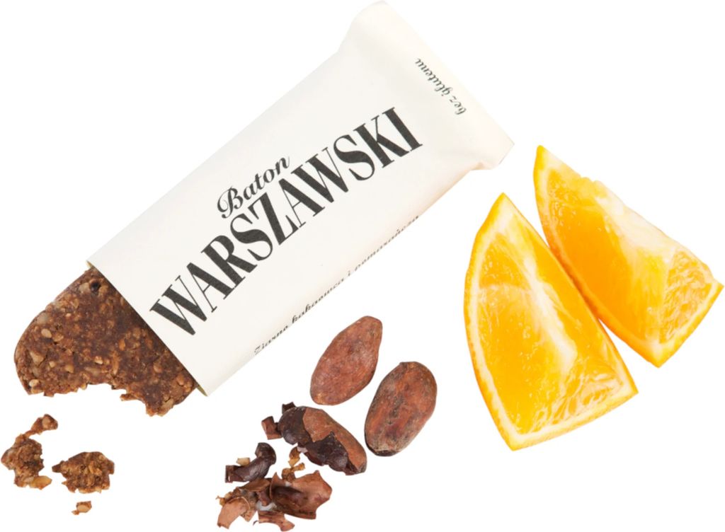 GLUTENFREIER RIEBSTIEFEL MIT KAKAOBOHNEN UND ORANGEN 50 g – BATON WARSZAWSKI