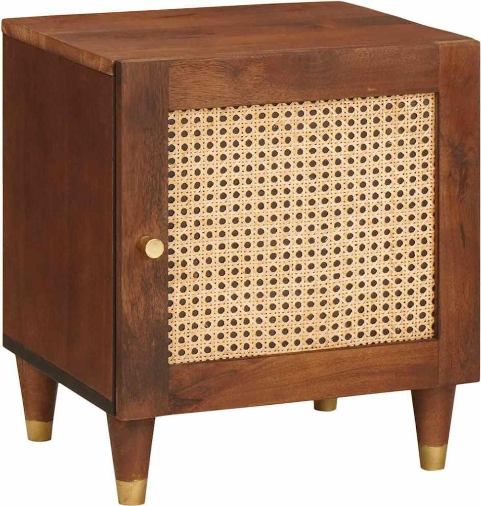 Nachttisch Braun 40 x 33,5 x 46 cm Massivholz Akazie