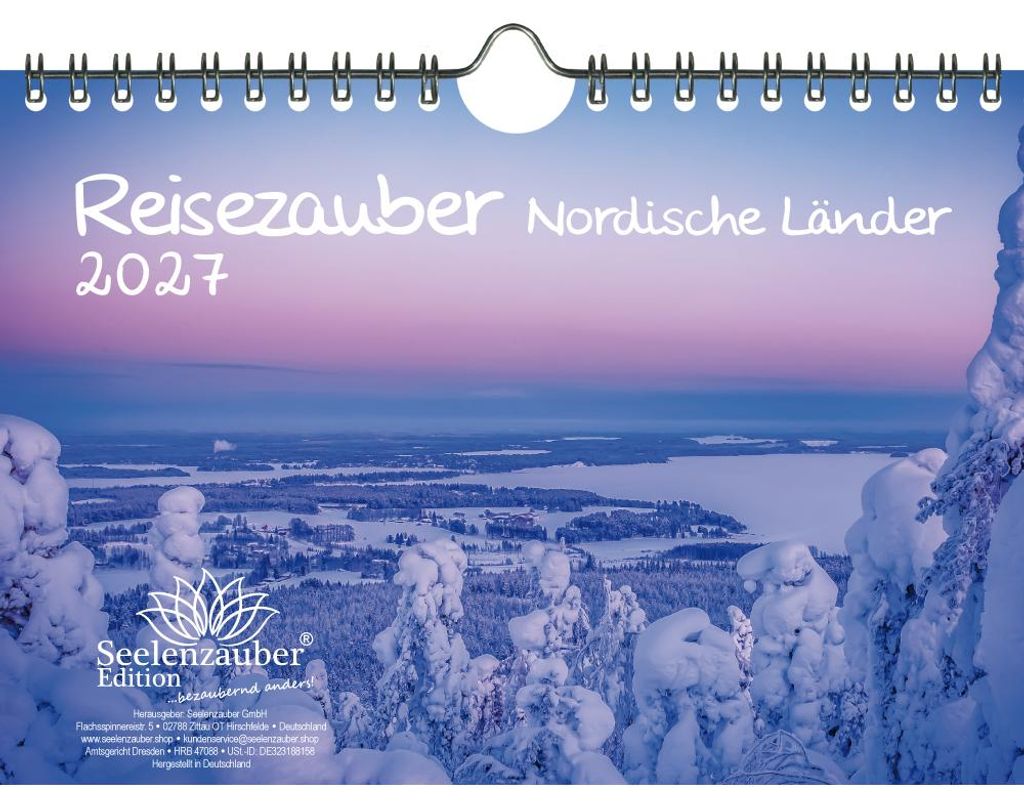Reisezauber Nordische Länder DIN A5 Kalender für 2027 Stadt und Land im Norden - Seelenzauber