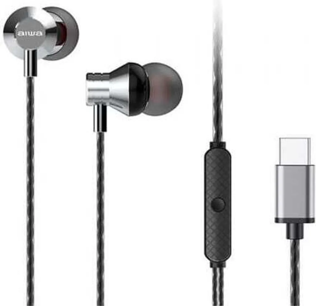Écouteurs USB-C Argent Aiwa : Finis les Problèmes d'Adaptateur Audio