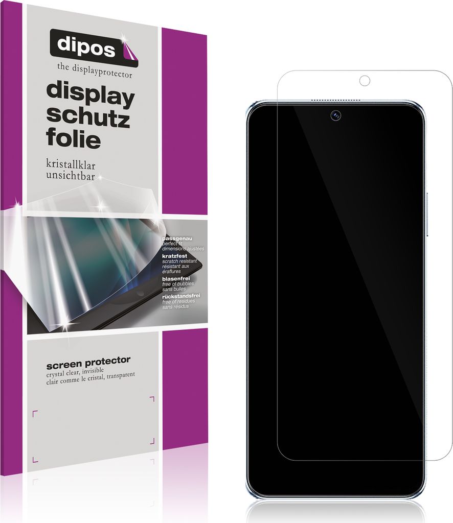 5x Schutzfolie für Huawei Nova Y90 klar Displayschutzfolie Folie Display Schutz dipos