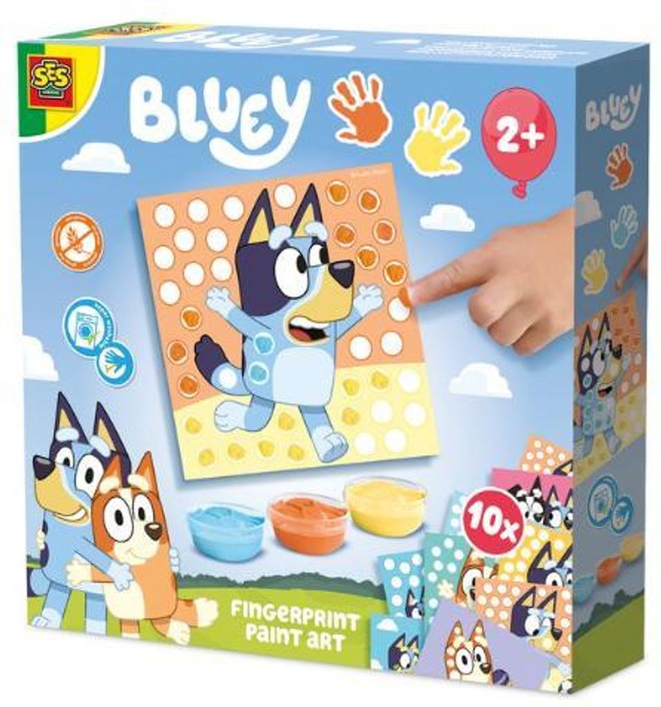 Ses Bluey Fingerfarben Kunstwerk Set für Kinder kreatives Spielen