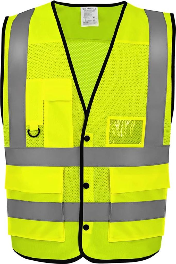 Yoko - "Superior Eco" Weste für Herren/Damen Unisex, Signalkleidung, Netzmaterial PC8217 (XXL) (Gelb)