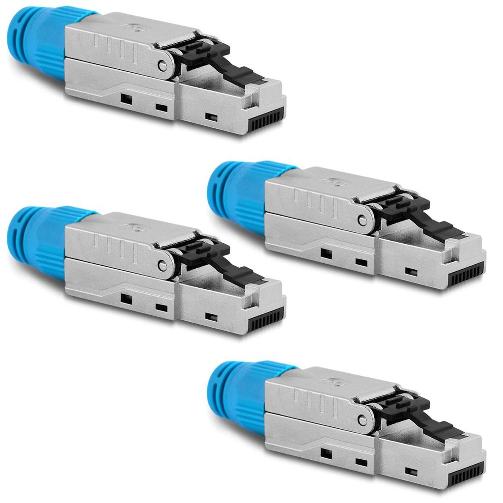 Netzwerkstecker Cat8 CAT8.1 RJ45 Stecker 4x Steckverbinder Produktbild 