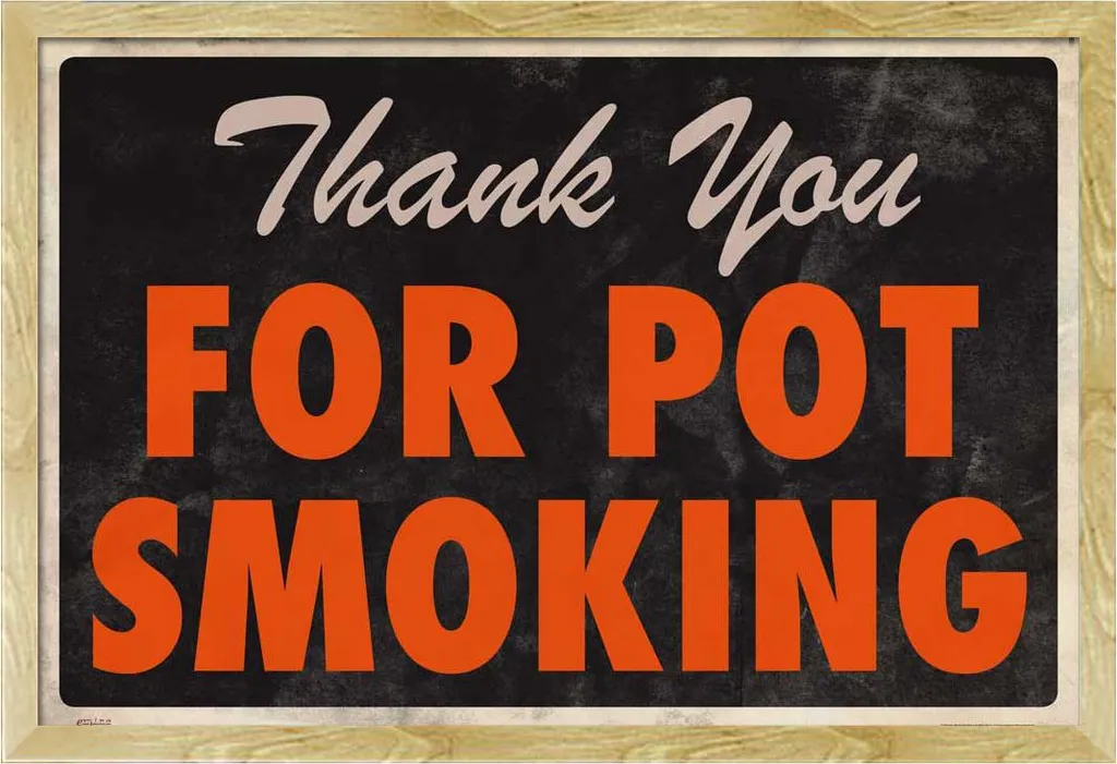 Poster Dope Fumo Marijuana con Cornice Shinsuke Shinsuke® 61x91,5