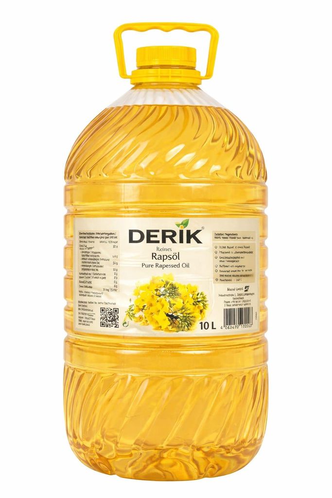 Rapsöl 10 Liter Derik Speiseöl zum Braten Kochen Backen Produktbild 