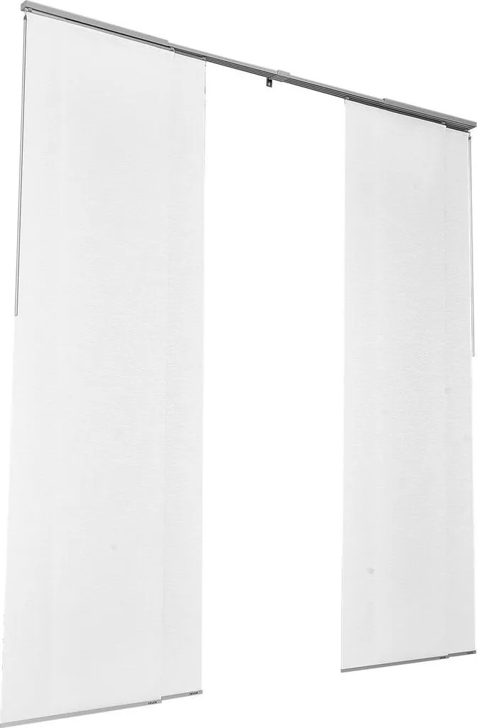 Store japonais blanc avec rail extensible 218cm - Largeur ajustable - 9