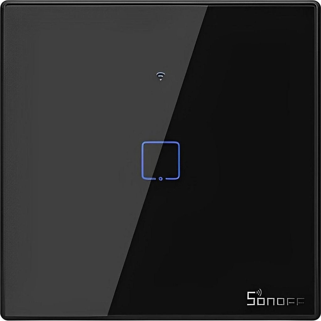 Sonoff WiFi Smart Wandschalter 1-Gang T3EU1C, verre Image du produit 