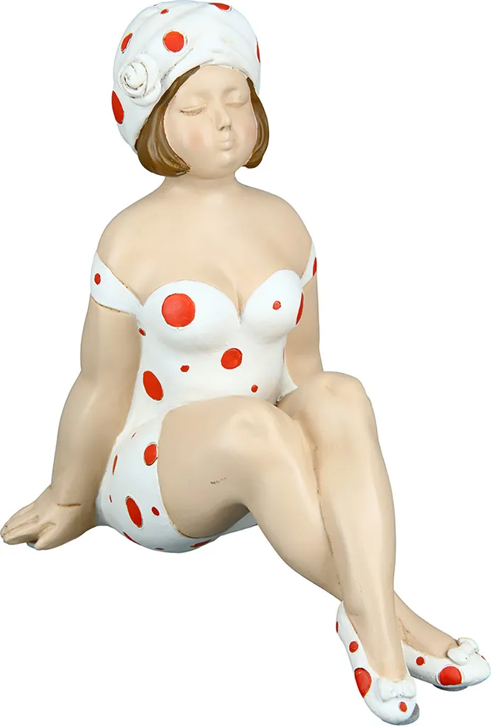 Statue baigneuse de collection style rétro Gilde Becky 19 cm en résine