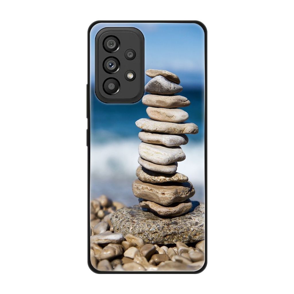 König Design Hülle kompatibel mit Samsung Galaxy A53 5G Kunststoff Soft Handyhülle - Handy Case Steine
