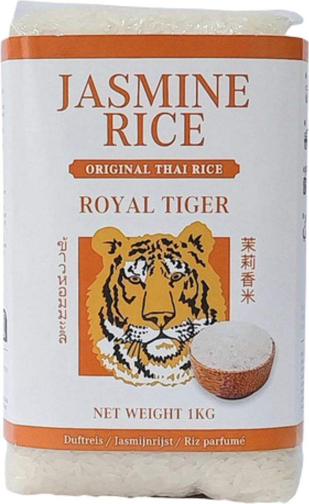 Royal Tiger Jasminreis Duftreis, 1kg Beutel, Jasmin-Reis aus Thailand