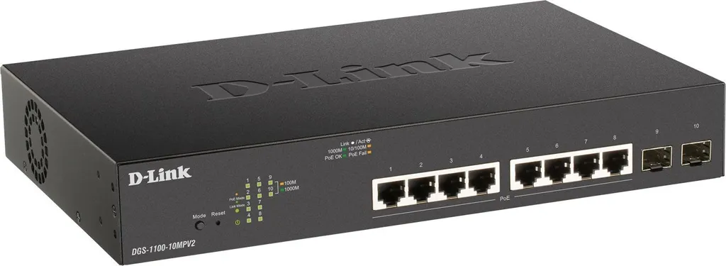 D-Link DGS-1100-10MPV2 Commutateur Smart Gigabit 10 Ports PoE+ 130W