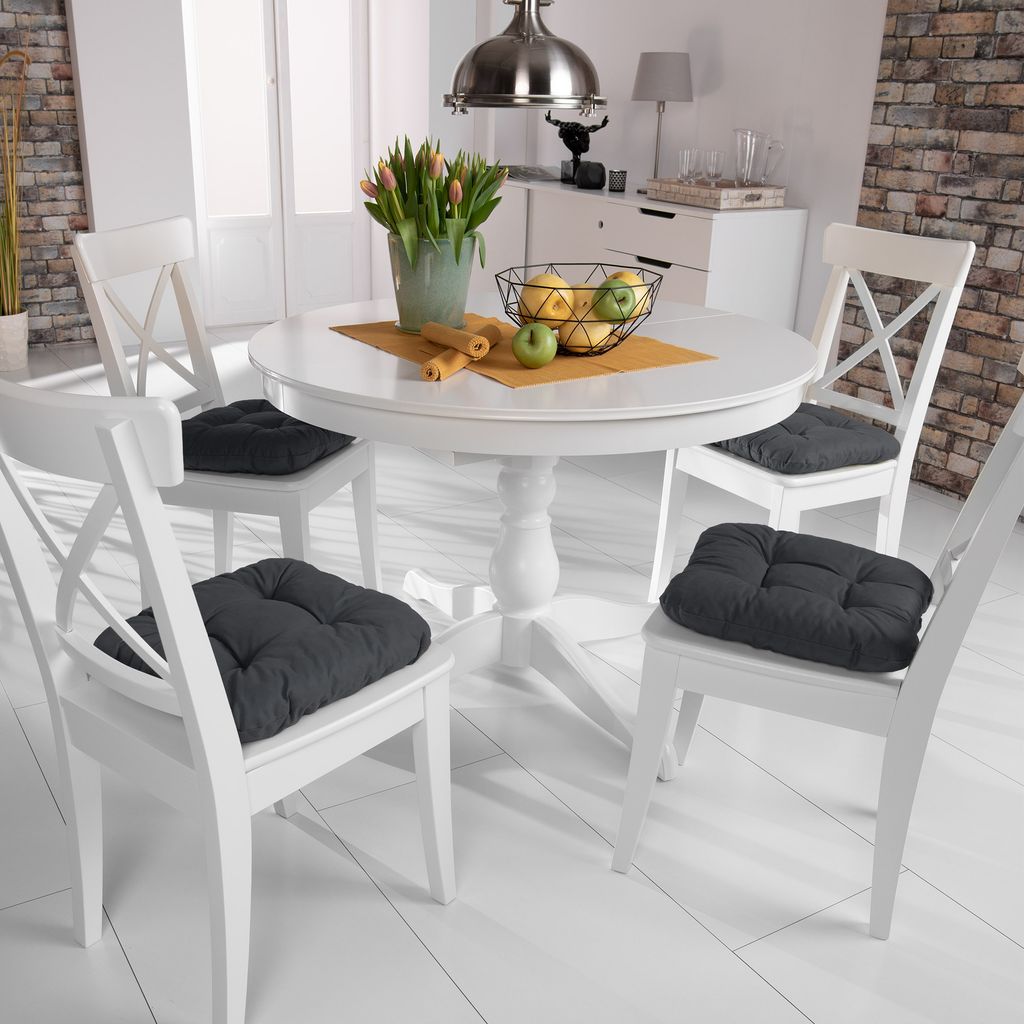 4er Set Beautissu Lisa Stuhlkissen 40x40x8 cm Produktbild 5