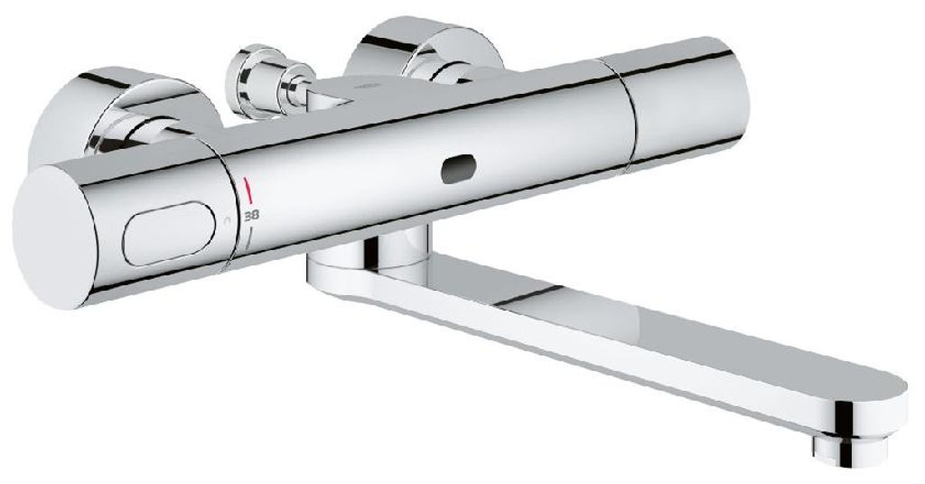 GROHE Infrarot-Elektronik für Waschtisch-Wandarmatur Eurosmart Cosmopolitan E Bluetooth 36414, mit Thermostat, schwenkbarer Gussauslauf 219 mm, mi...