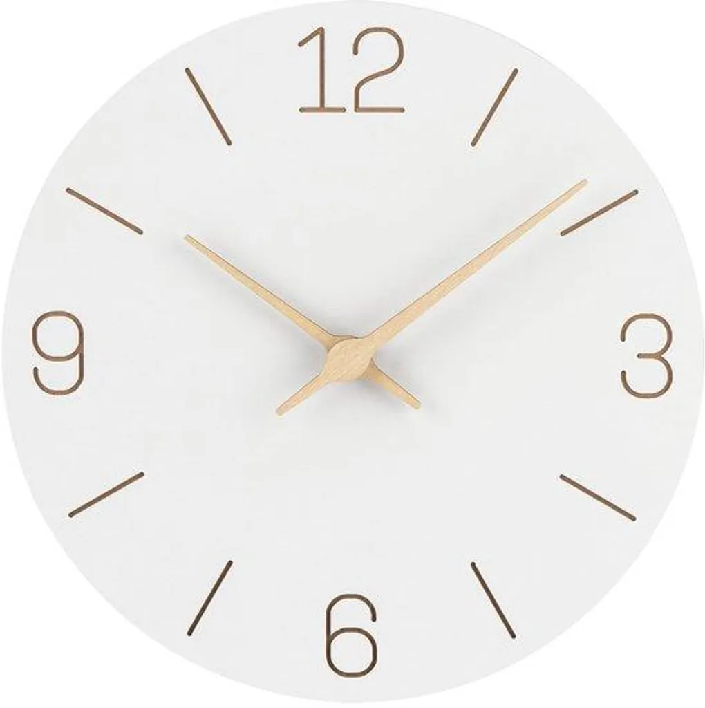 Horloge murale silencieuse blanche - Fin du tic-tac pour bien dormir