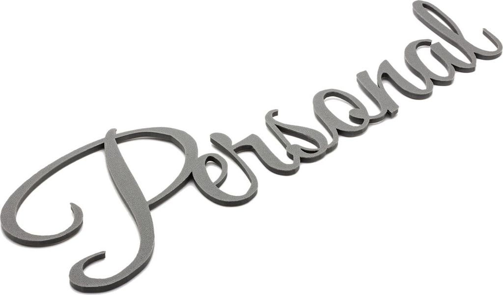 Personal Türschild Schriftzug Firma Name 3D Wandschild Selbstklebend Grau