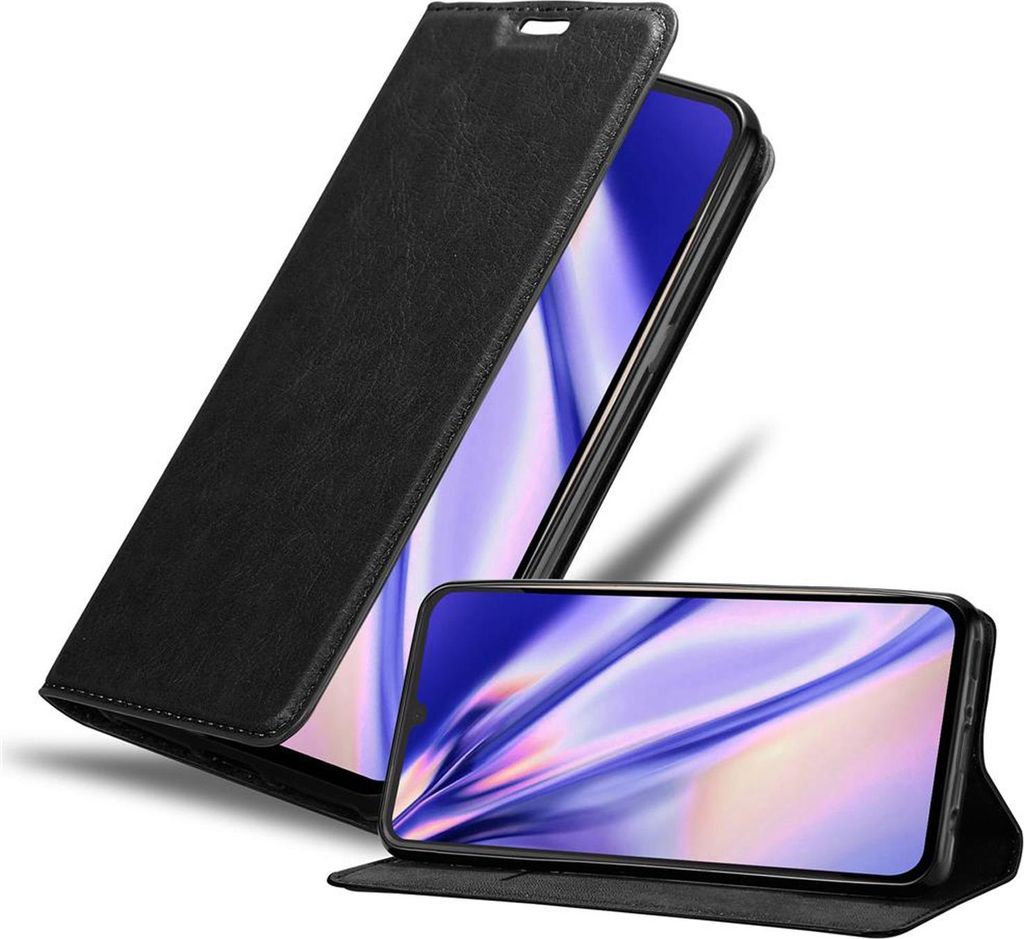 Cadorabo Hülle für LG V60 ThinQ Schutz Hülle in Schwarz Handyhülle Etui Case Cover Magnetverschluss