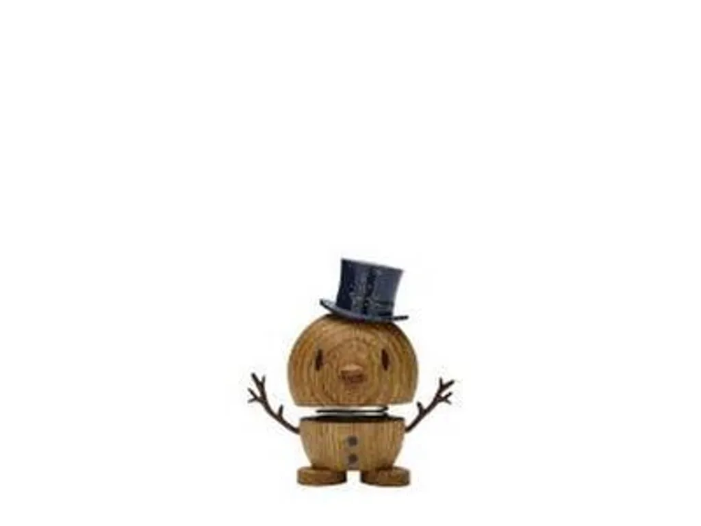 Figurine Hoptimist Snowman S Oak en Chêne Naturel et Design Danois