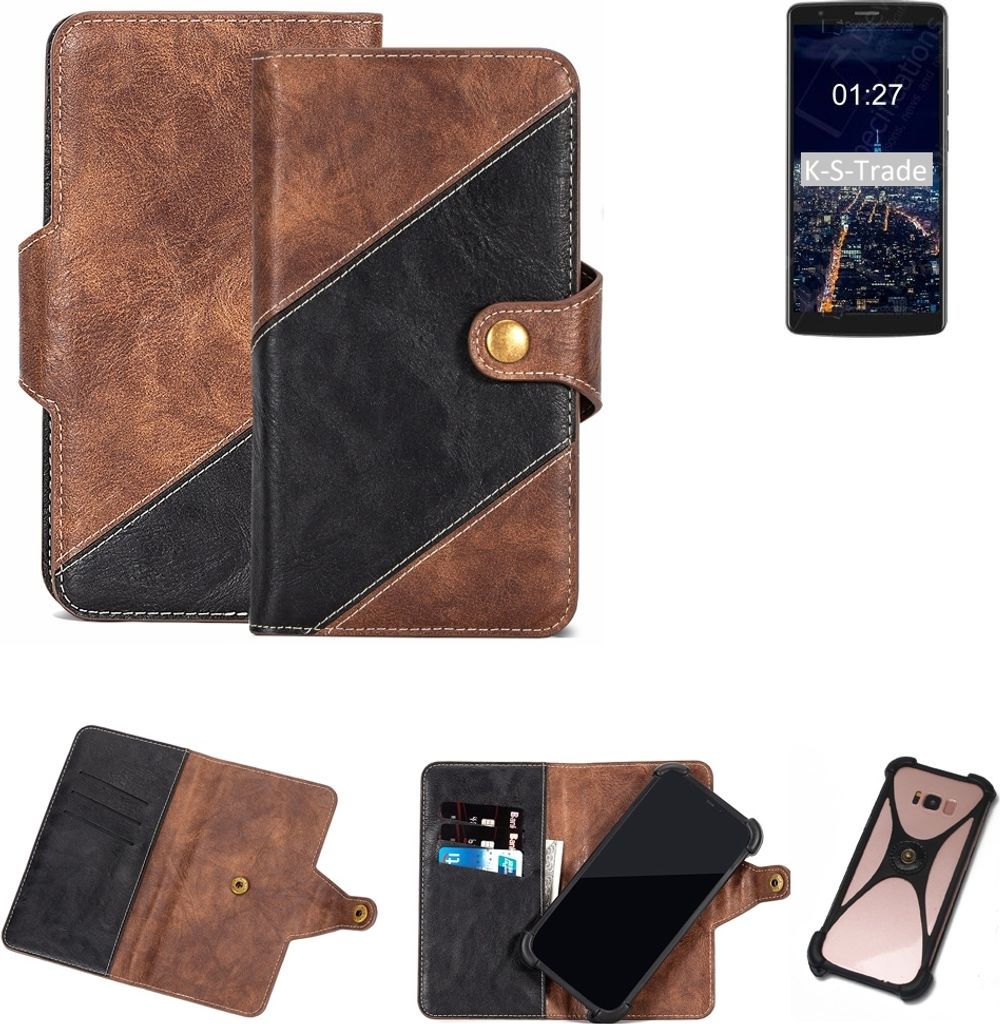 K-S-Trade Handy Hülle Schutz Hülle Schutzhülle Bookstyle Case kompatibel mit Blackview A20 Handy Cover Hülle Schutztasche 1x