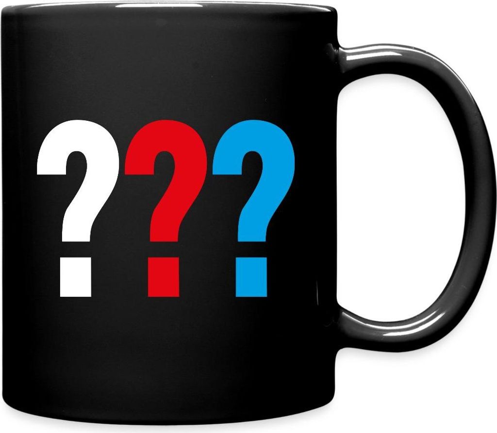 Spreadshirt Die Drei Fragezeichen Logo Tasse Einfarbig, One size, Schwarz