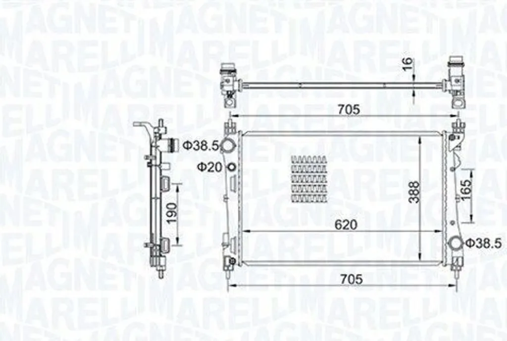 Riparazione Veloce: Radiatore Magneti Marelli 350213163100 Doblo/Combo