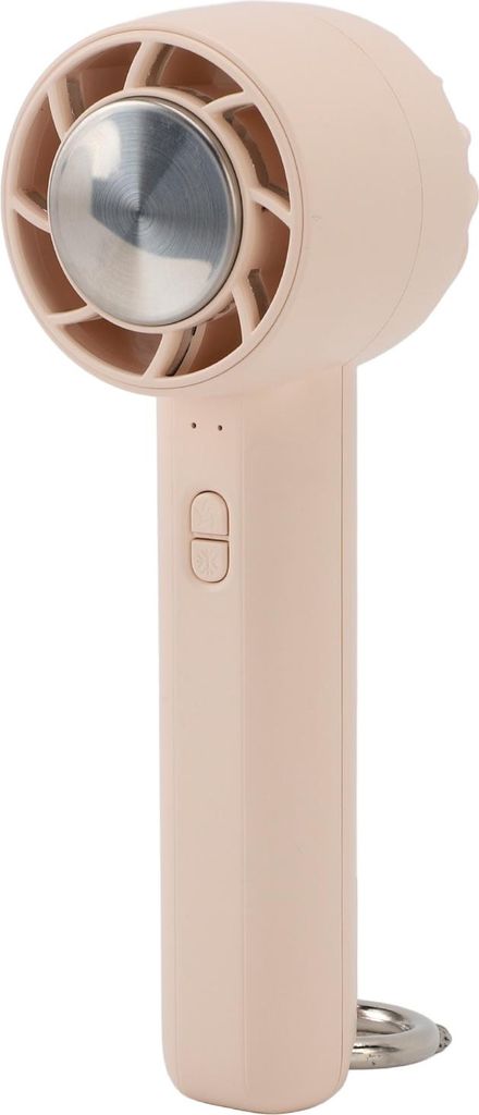 Mini Handheld-Turbo-Ventilator Halbleiter Kühlung leise wiederaufladbare kleine Tasche Fan mit hängenden Haken für Reisen Strand Camping Beige