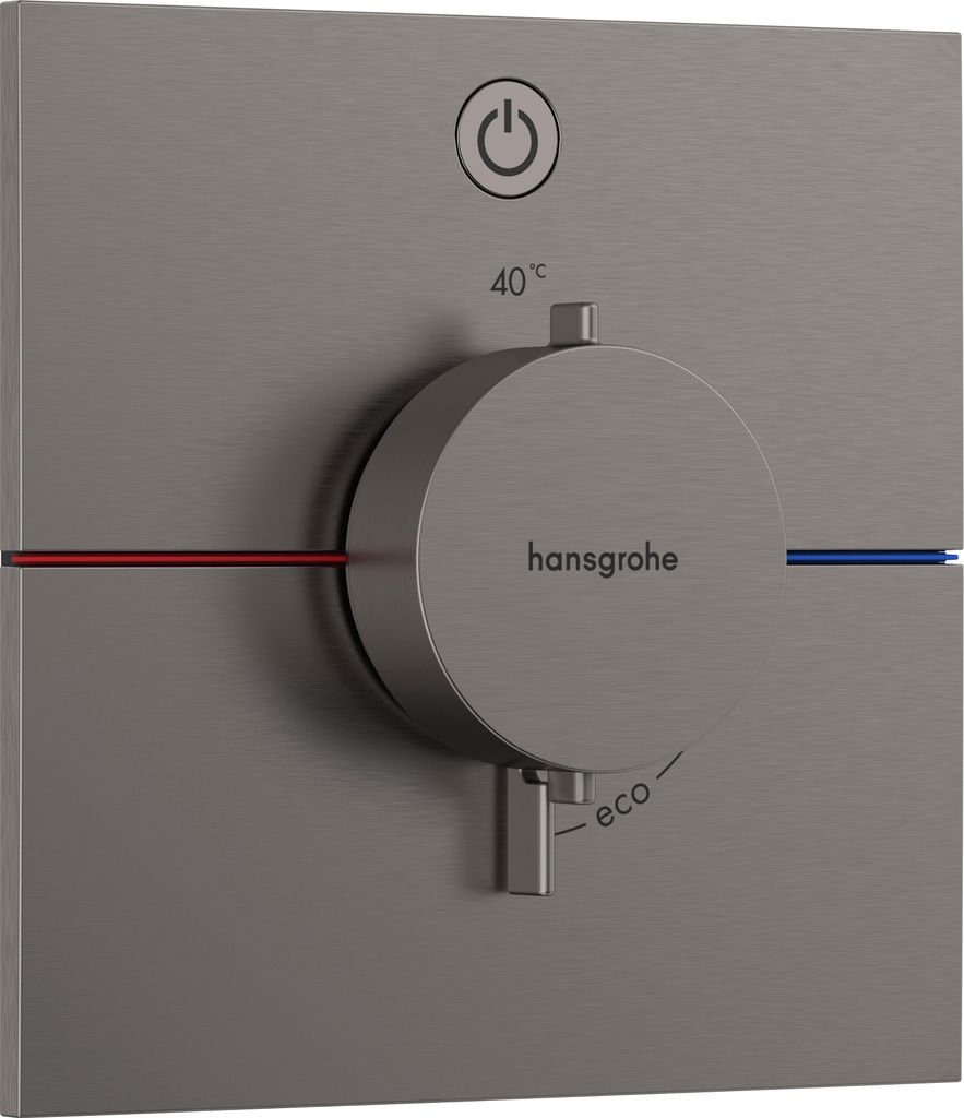 hansgrohe ShowerSelect Comfort E Thermostat, Unterputz, 1 Verbraucher, eckige Rosette, mit Taste, 15571340