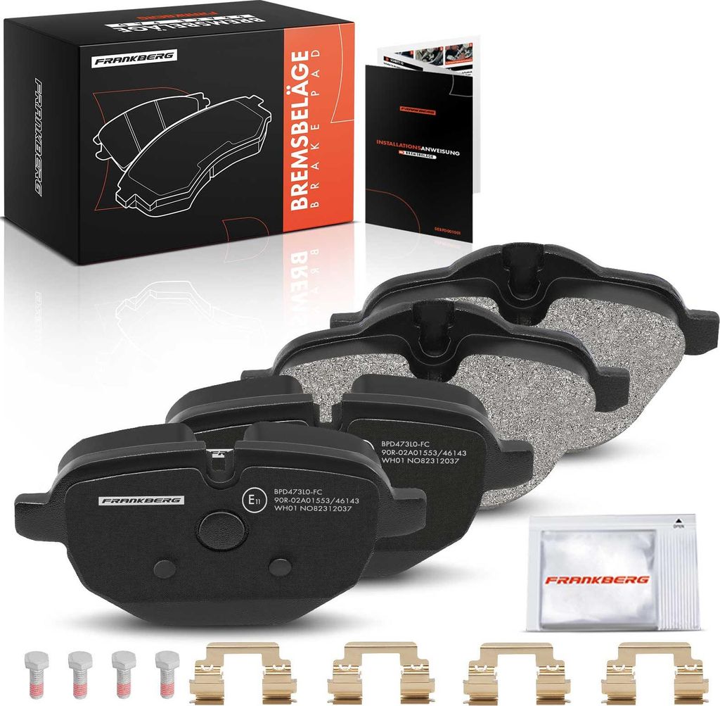 Frankberg 4x Bremsbeläge Hinterachse für BMW F10 F90 G30 F11 G31 G32 G11 G12 I12 I15 4.4L 1.5L 2009-2025