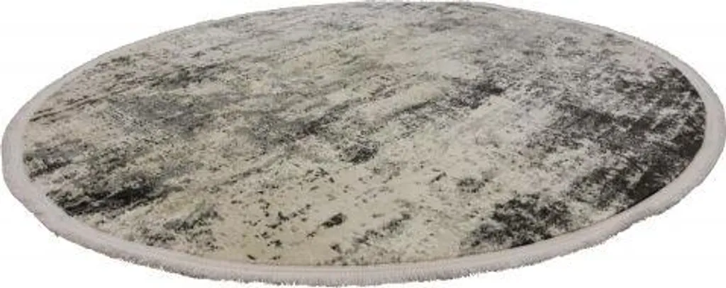 Tapis rond 150 cm Como gris clair - Idéal pour chambre ou sous table