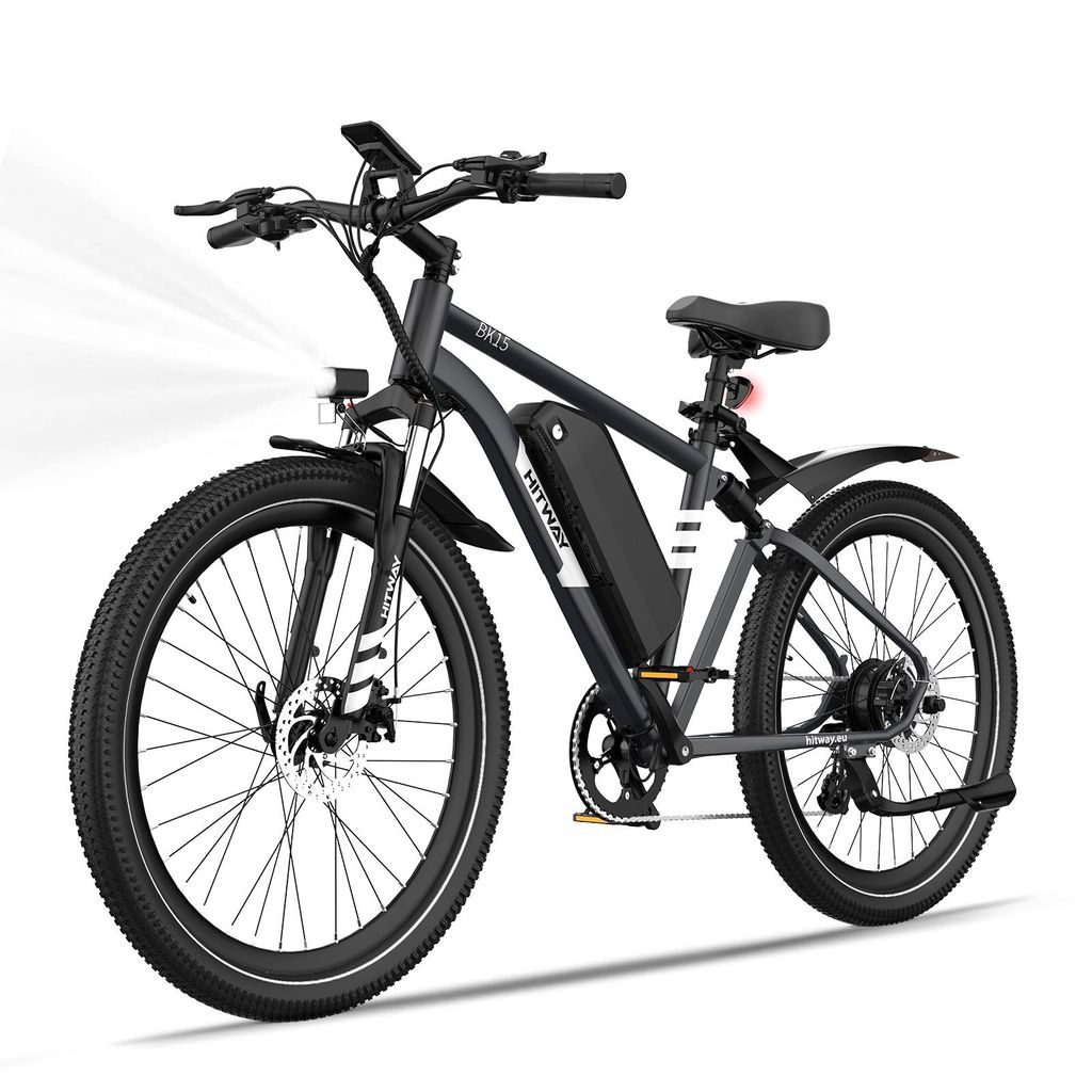 HITWAY E Bike 29 Zoll E-Mountainbike mit 48V 15,6Ah Akku bis zu 80-150km,Max.25km/h,mit Doppelte Stoßdämpfung,7 Gang Schaltung,APP,NFC