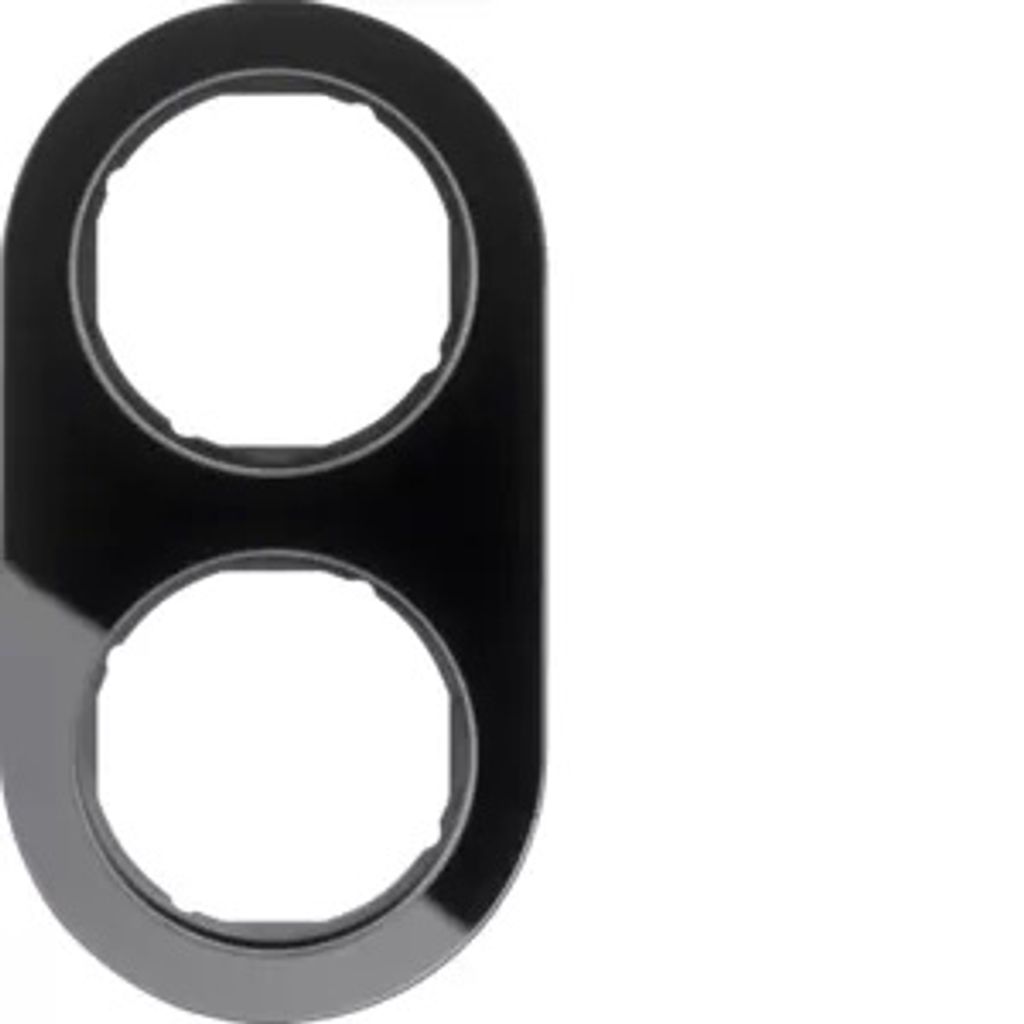 Berker 10122016 Rahmen Glas, schwarz Serie R.classic
