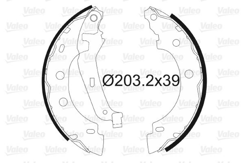 VALEO Bremsbackensatz Trommelbremse Hinten für RENAULT KANGOO (KC0/1) 203mm 562642