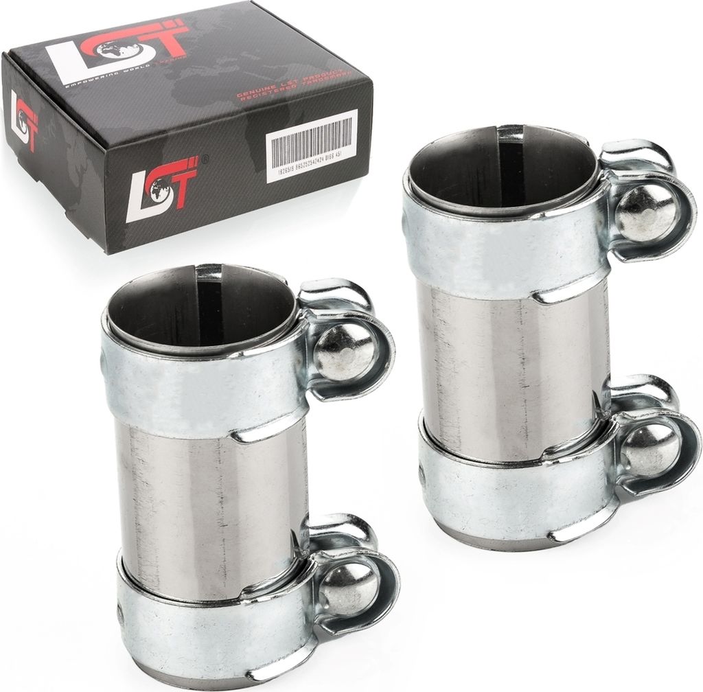 2x Rohrverbinder Doppelschelle Abgasanlage Auspuff Ø 55 x Produktbild 