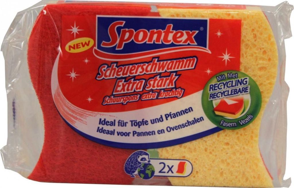 Spontex Scheuerschwamm Extra Stark 2er reinigungsstark Packung 1 Stück