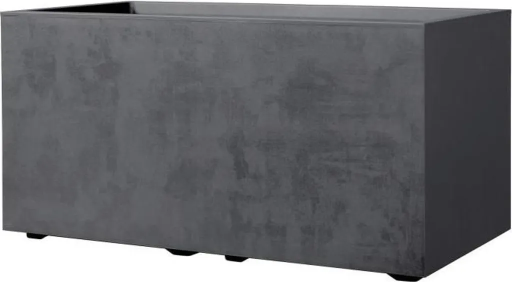 Bac à fleurs d'extérieur rectangulaire Millenium gris anthracite 79cm - 2