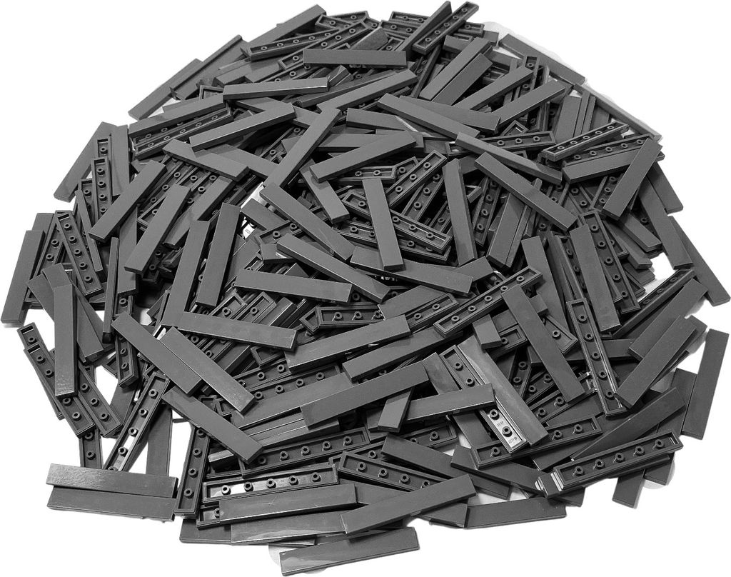 LEGO® 1x6 dlaždic tmavě šedá - 6636 NOVINKA! Množství 50x Obrázek produktu 